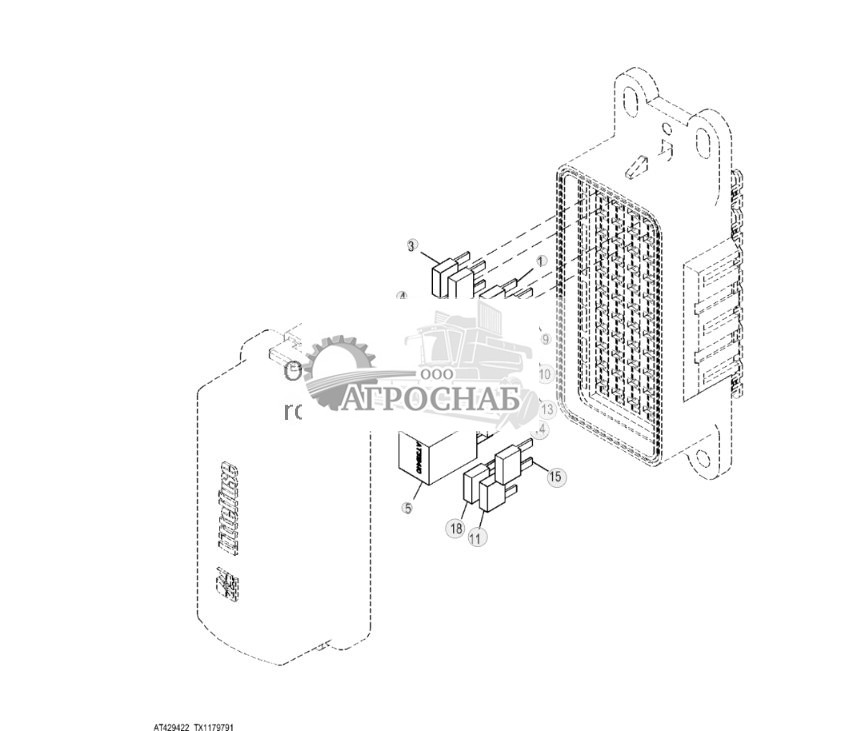Блок плавких предохранителей кабины ( - 303523) - ST818909 268.jpg
